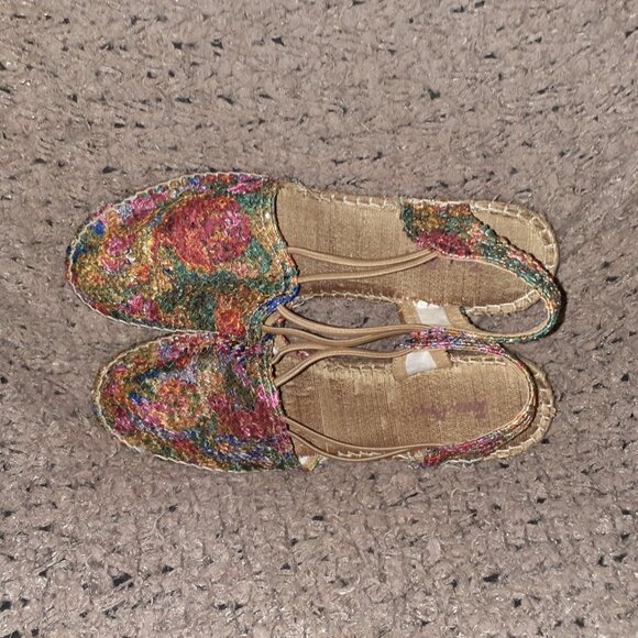 TONI PONS-Espadrille Sandals-Colorful Multicolor-Metallic-Sz 39/8.5-Excellent - Picture 7 of 8